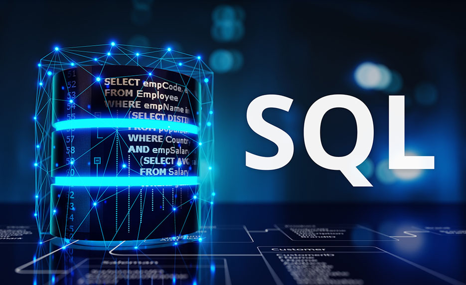 Stock illustration of a SQL database. Decorative only; not a Techloom system or customer database.