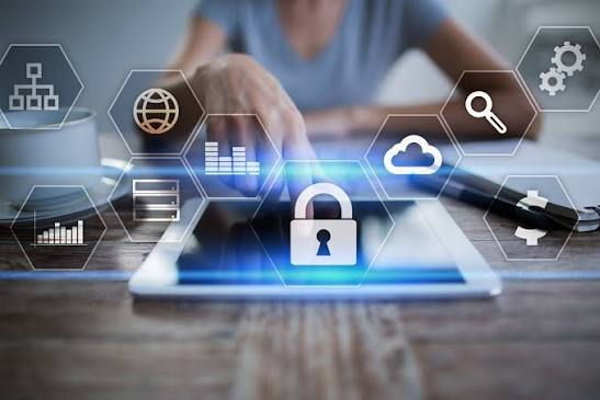 Tablet with a lock icon. Stock photography for illustrative context.